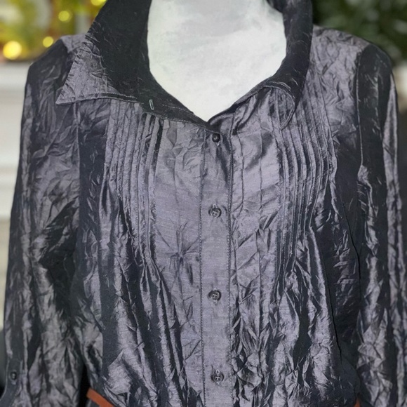 Patterson J Kincaid Originals Oxford Dress - medium shimmery grey lined - Picture 10 of 11